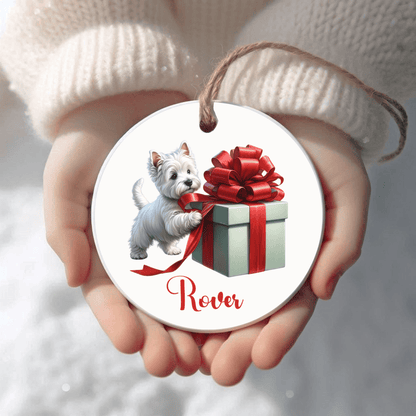 West Highland Terrier Ornament with Custom Name