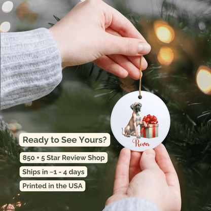 Great Dane Ornament with Custom Name