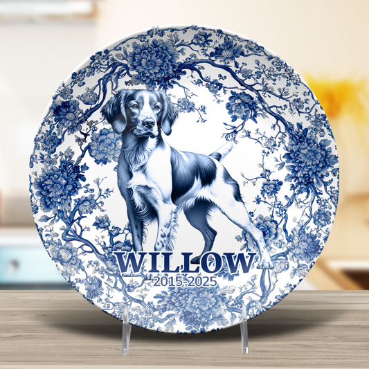 Brittany Spaniel - Personalized Plate