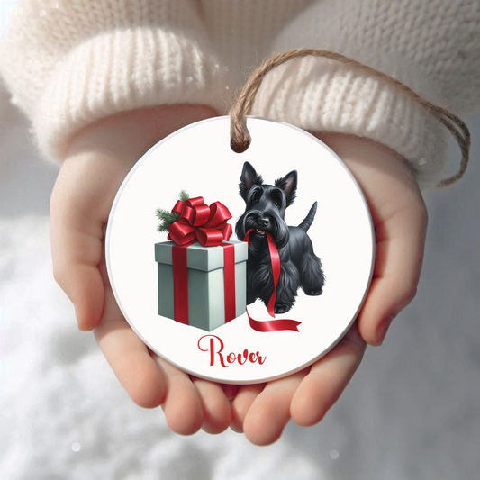 Scottish Terrier Ornament with Custom Name