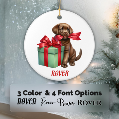 Labrador Retriever Ornament with Custom Name