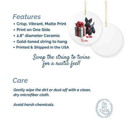 Scottish Terrier Ornament with Custom Name