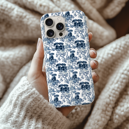 Doberman Puppy Phone Case - Toile Pattern