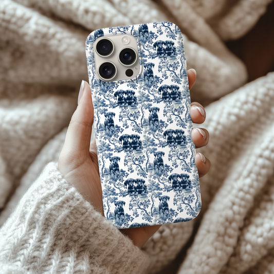 Doberman Puppy Phone Case - Toile Pattern