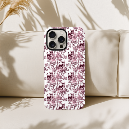Chihuahua pink Phone Case - Pink Toile Pattern