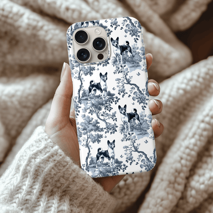 Basenji toile pattern phone case