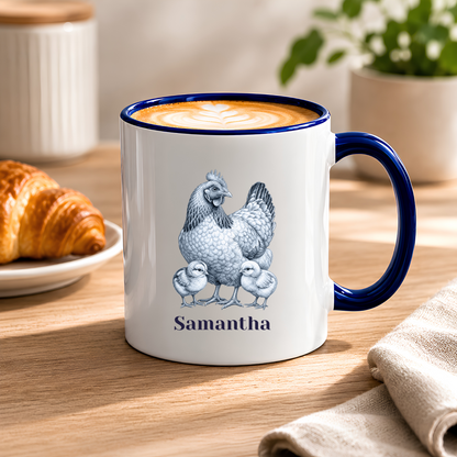 Chicken with Chicks Mug - Personalized