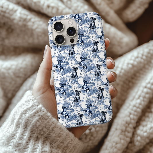 Boxer Toile Phone Case - Toile Pattern