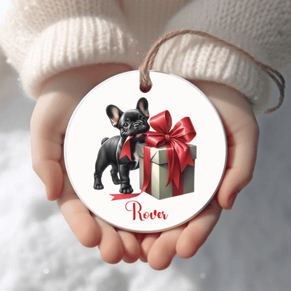 Frenchie Ornament with Custom Name