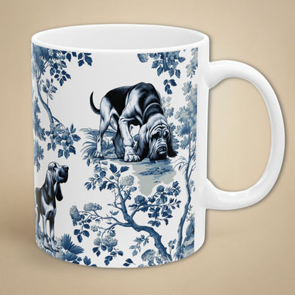 Bloodhound Mug - Toile Pattern