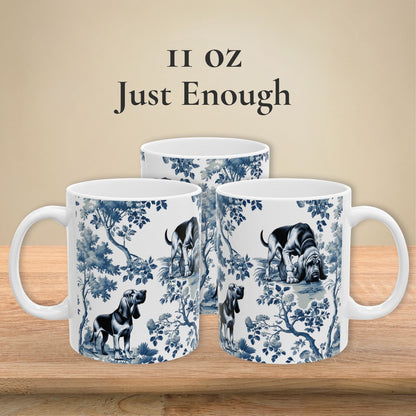 Bloodhound Mug - Toile Pattern