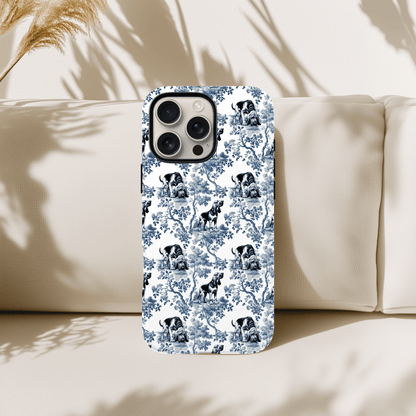 Bloodhound toile pattern phone case