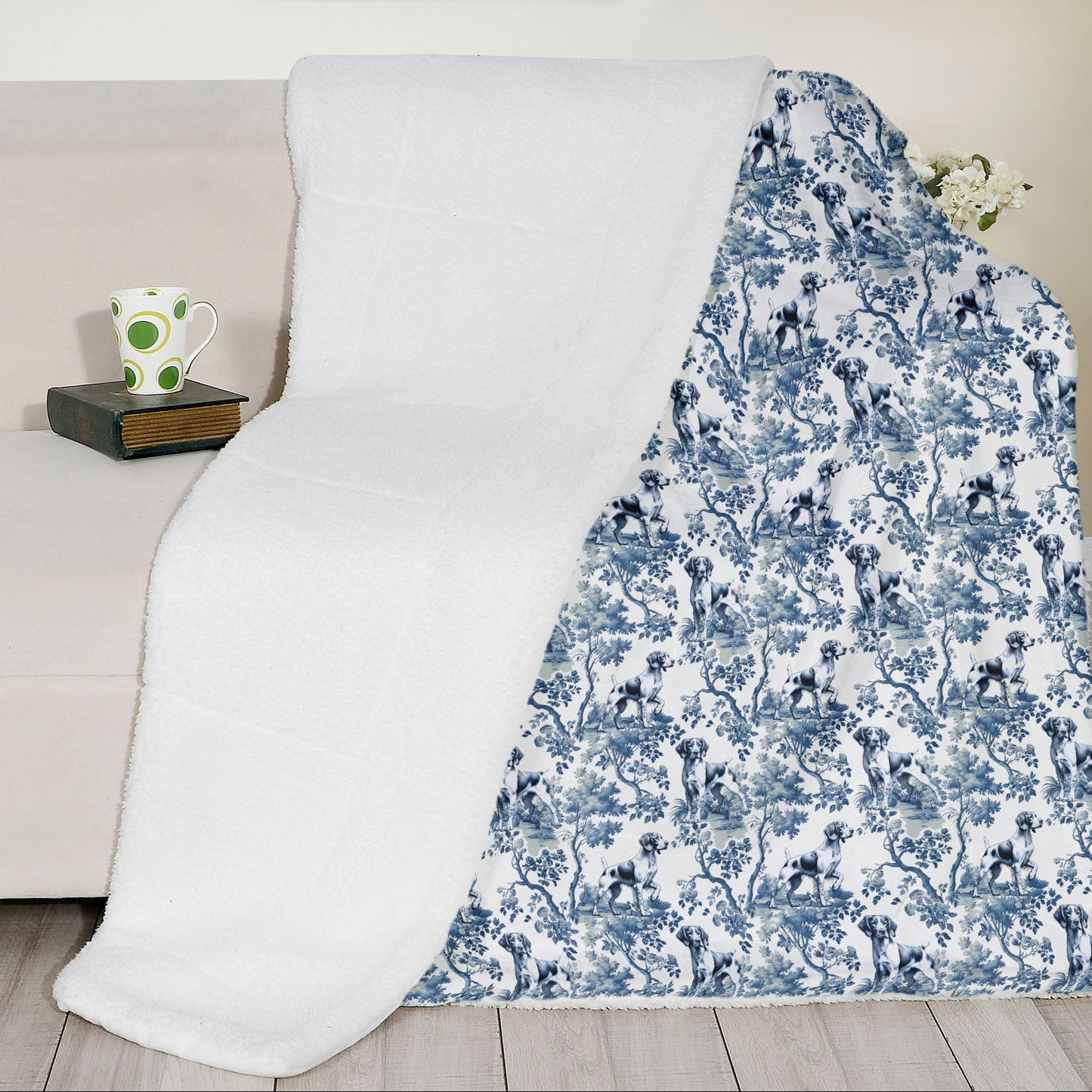Brittany Spaniel Blanket - Toile