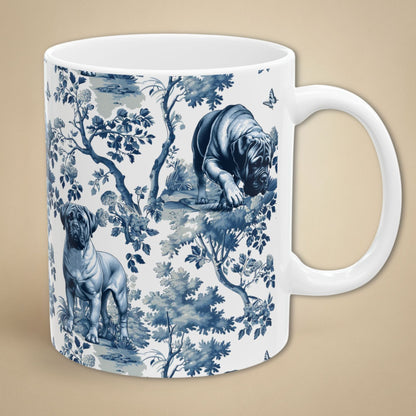 Bullmastiff Mug - Toile Pattern