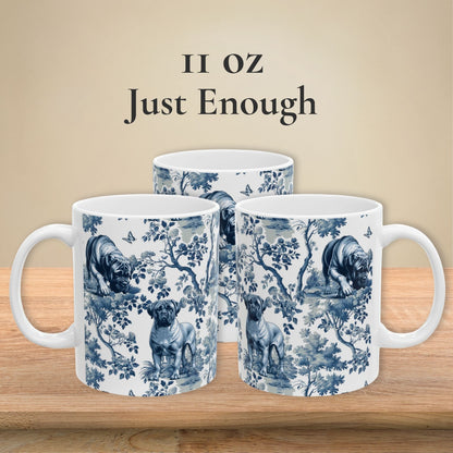 Bullmastiff Mug - Toile Pattern