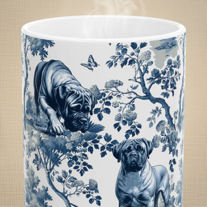 Bullmastiff Mug - Toile Pattern