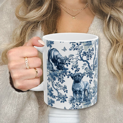 Bullmastiff Mug - Toile Pattern