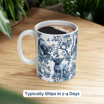 Bullmastiff Mug - Toile Pattern