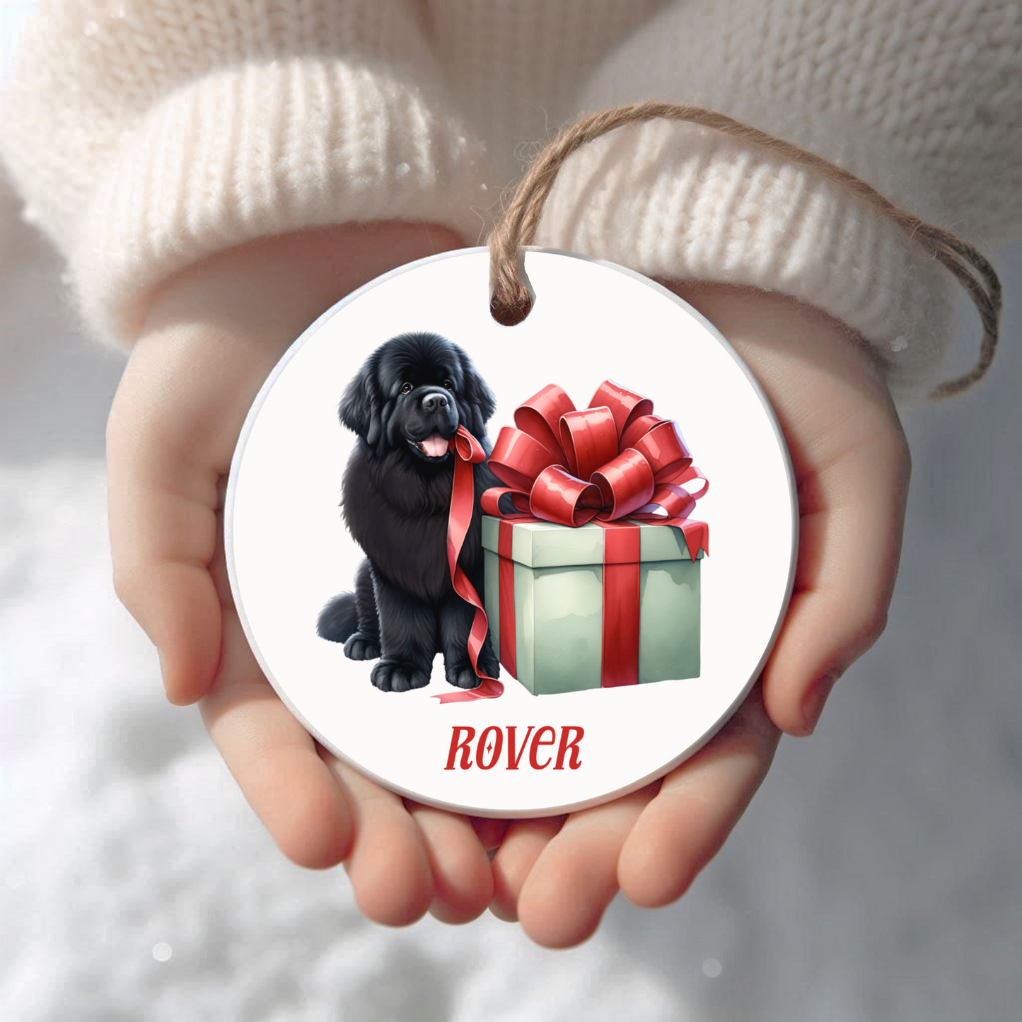 Newfoundland Ornament with Custom Name