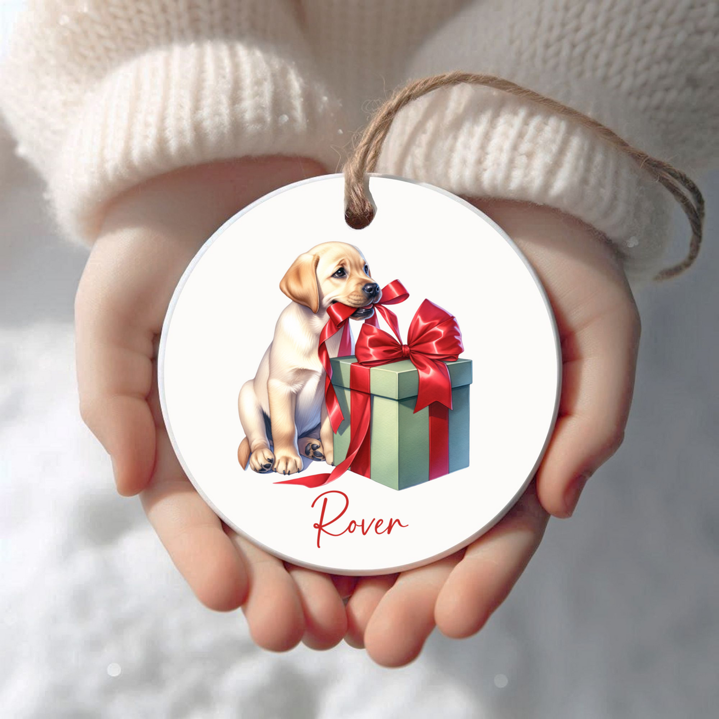 Labrador Retriever Ornament with Custom Name