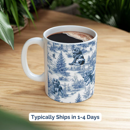 Cavalier King Charles Spaniel Mug - Winter Toile