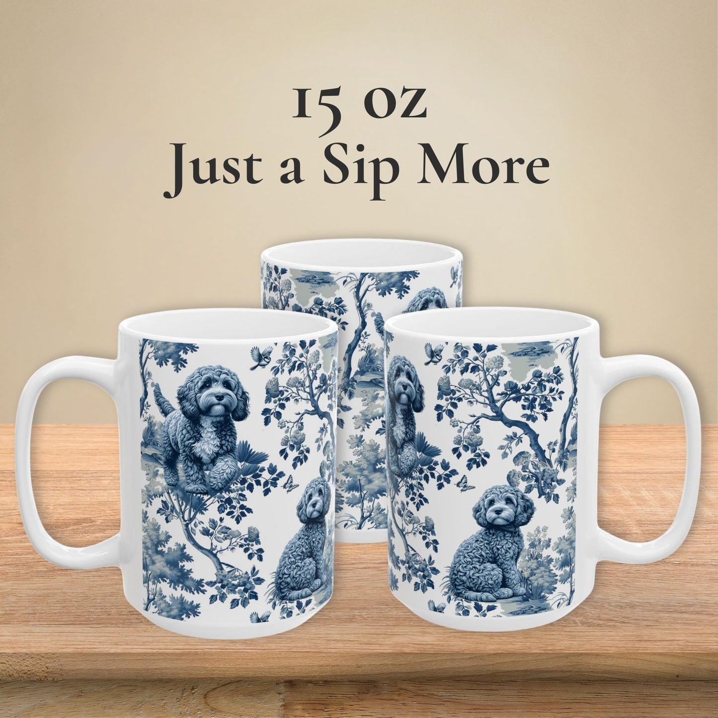 Cavapoo Mug - Toile