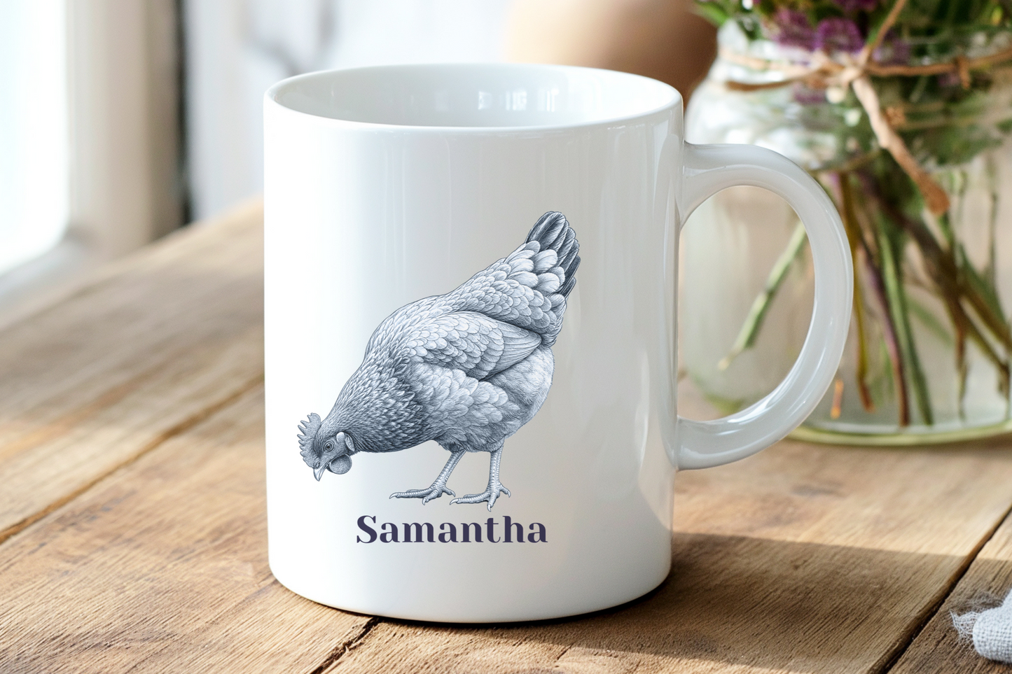 Chicken Pecking Mug - Personalized