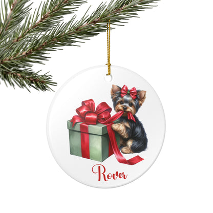 Yorkshire Terrier Ornament with Custom Name