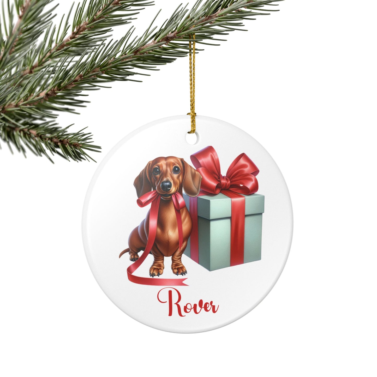 Dachshund Ornament with Custom Name