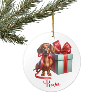 Dachshund Ornament with Custom Name