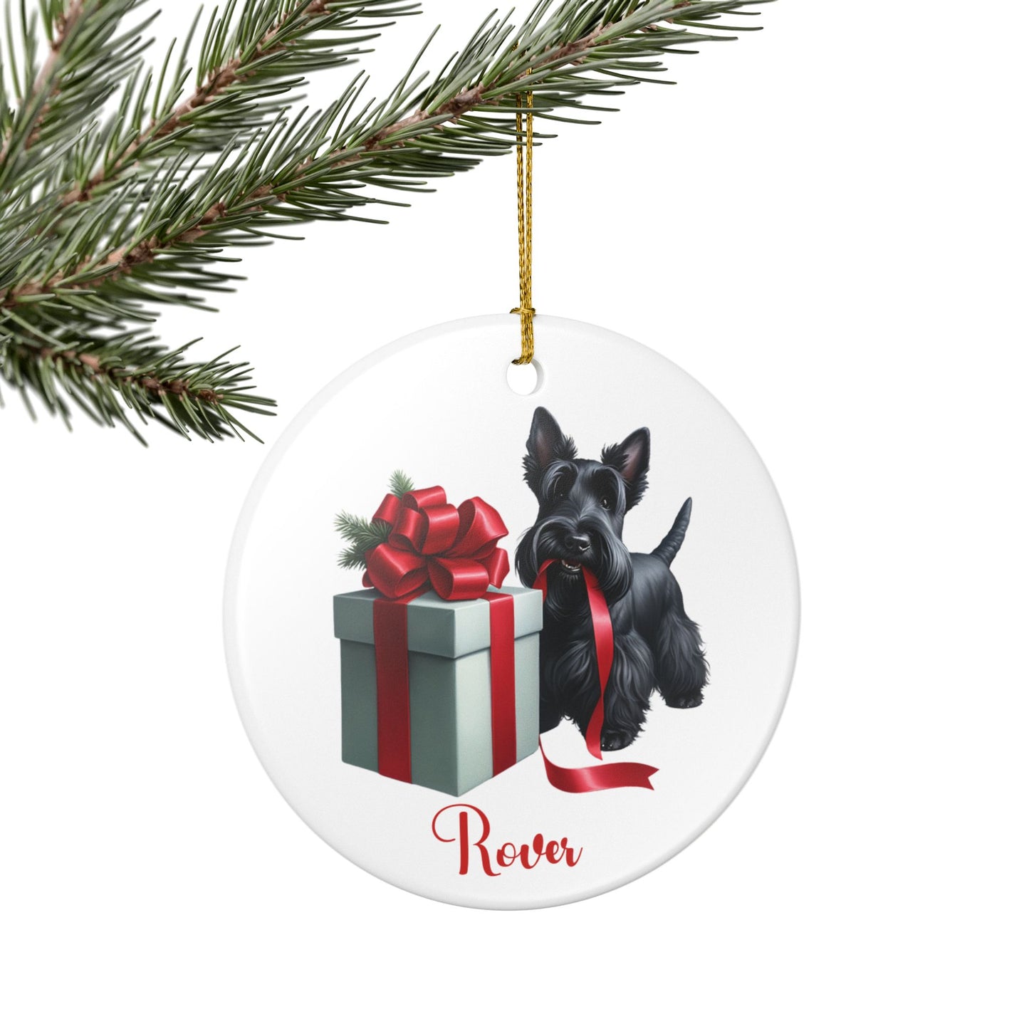 Scottish Terrier Ornament with Custom Name