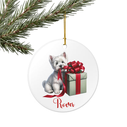West Highland Terrier Ornament with Custom Name
