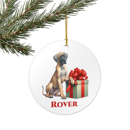 Great Dane Ornament with Custom Name