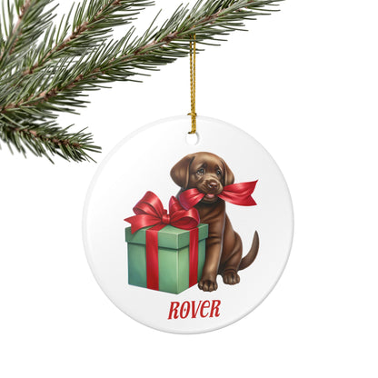 Labrador Retriever Ornament with Custom Name