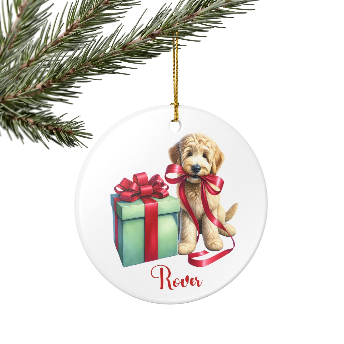 Goldendoodle Ornament with Custom Name