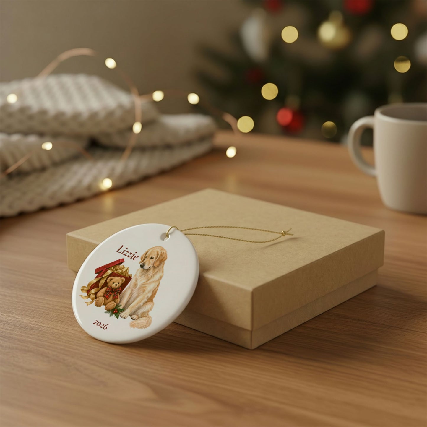 Golden Retriever English Cream · Bear Necessities Collection · Personalized Ornament