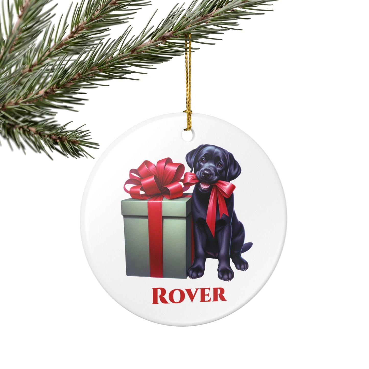 Labrador Retriever Ornament with Custom Name