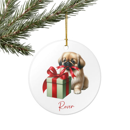 Pekingese Ornament with Custom Name