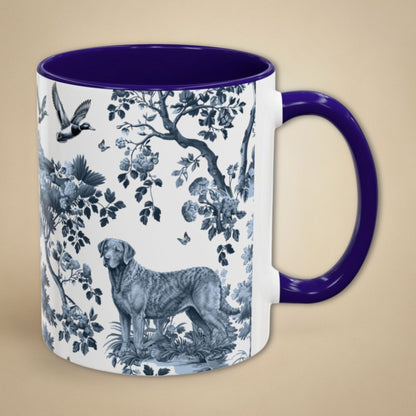 Chesapeake Bay Retriever garden toile deux 11 oz ceramic mug, right view