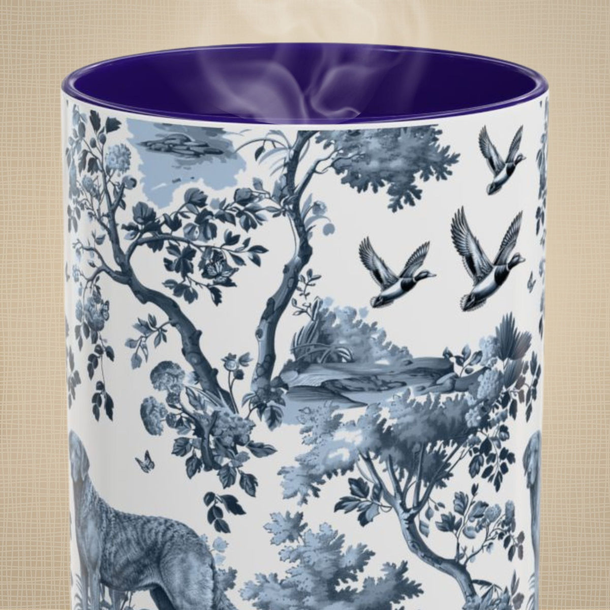 Chesapeake Bay Retriever garden toile deux 15 oz ceramic mug, front view