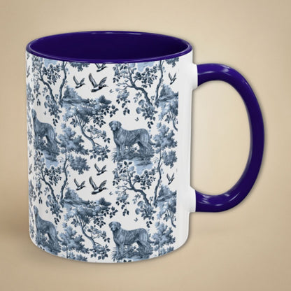 Chesapeake Bay Retriever petite garden toile deux 11 oz ceramic mug, right view