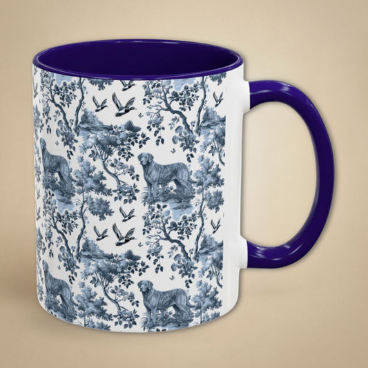 Chesapeake Bay Retriever petite garden toile deux 11 oz ceramic mug, right view