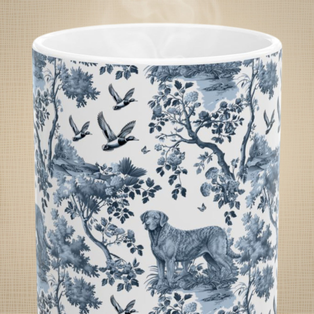 Chesapeake Bay Retriever petite garden toile 15 oz ceramic mug, front view