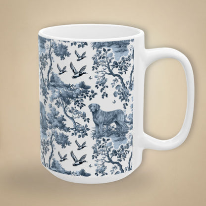 Chesapeake Bay Retriever petite garden toile 15 oz ceramic mug, right view
