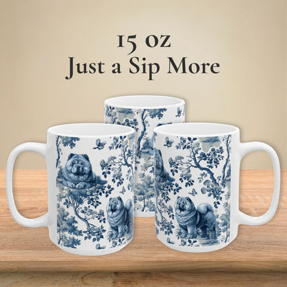 Chow Chow Mug - Toile Pattern