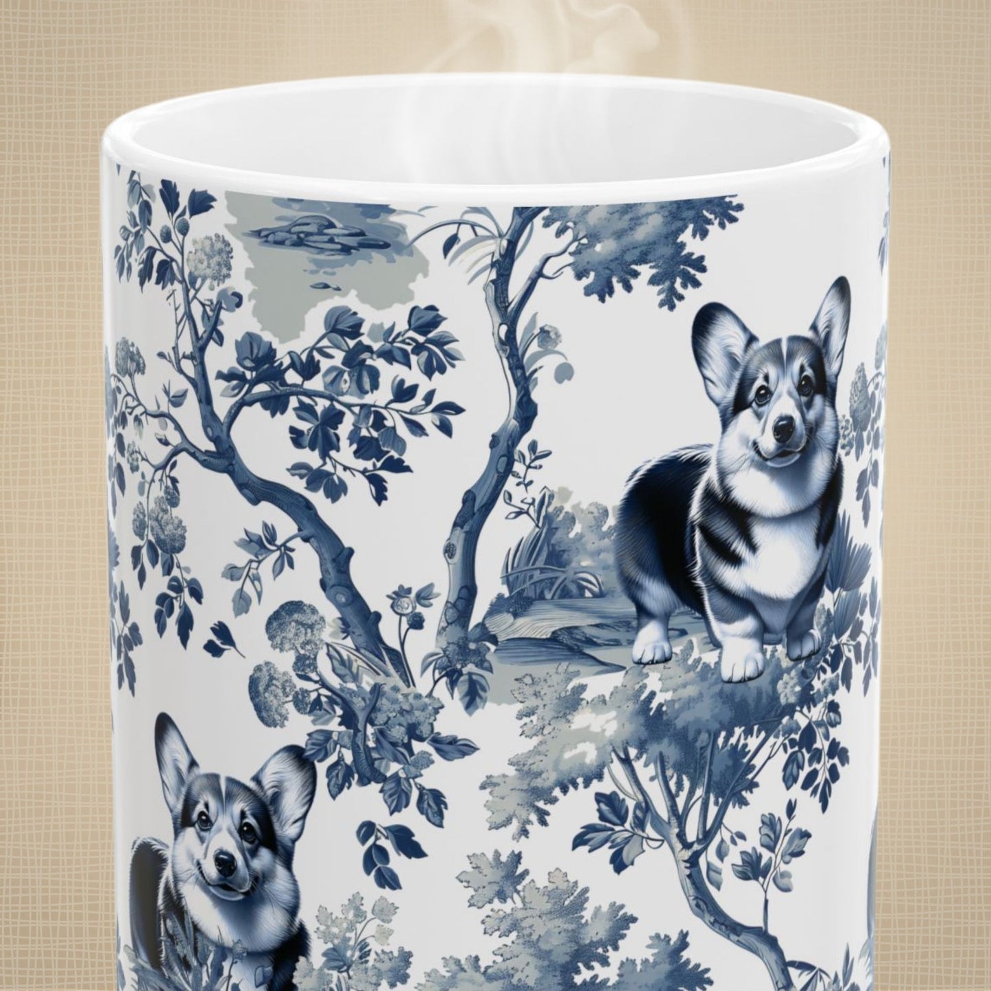 Corgi Mug - Toile