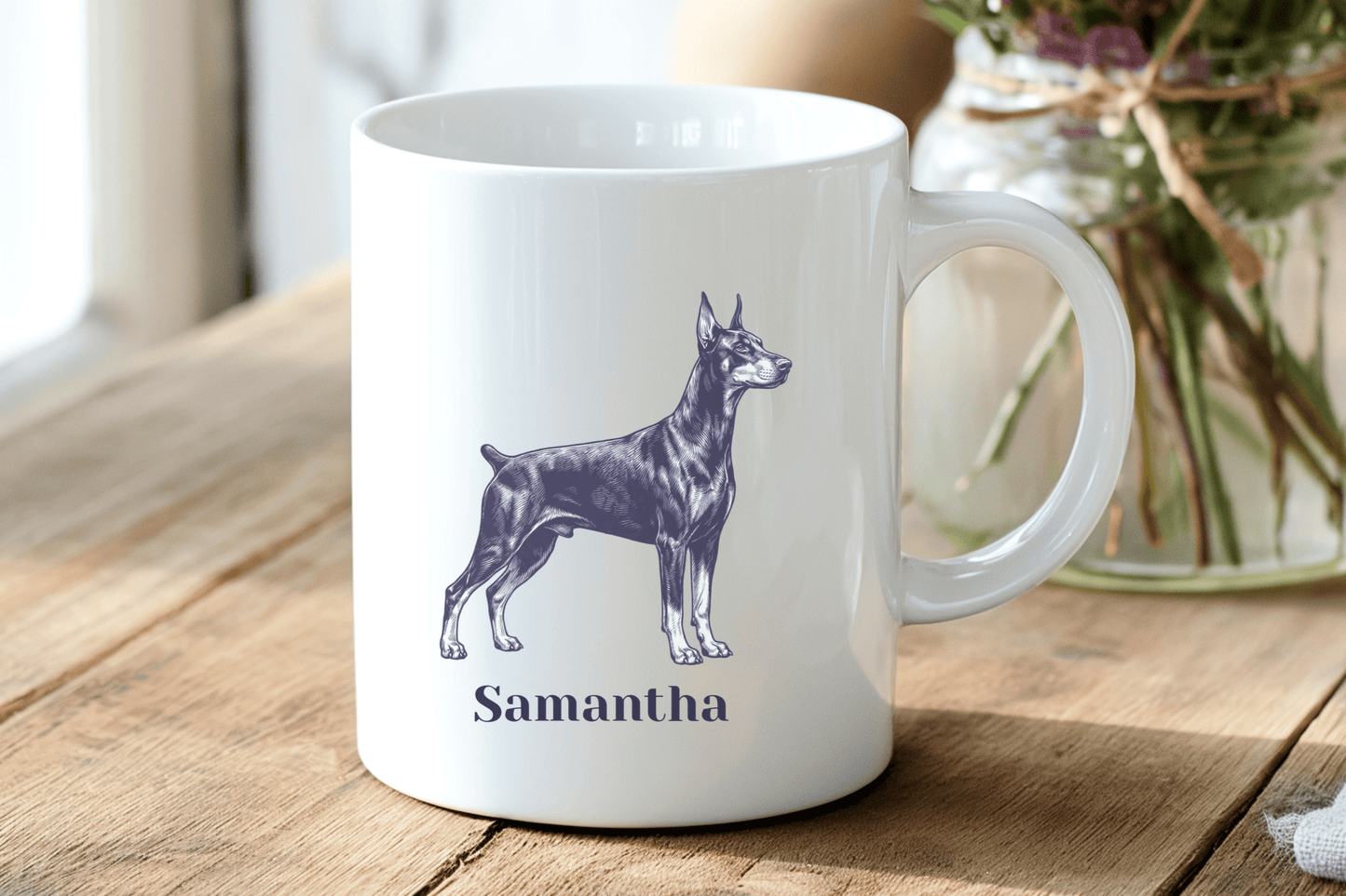 Doberman Mug - Personalized