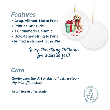 Goldendoodle Ornament with Custom Name