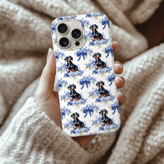 Dachshund Phone Case - Toile Pattern