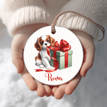 Cavalier King Charles Spaniel Ornament with Custom Name